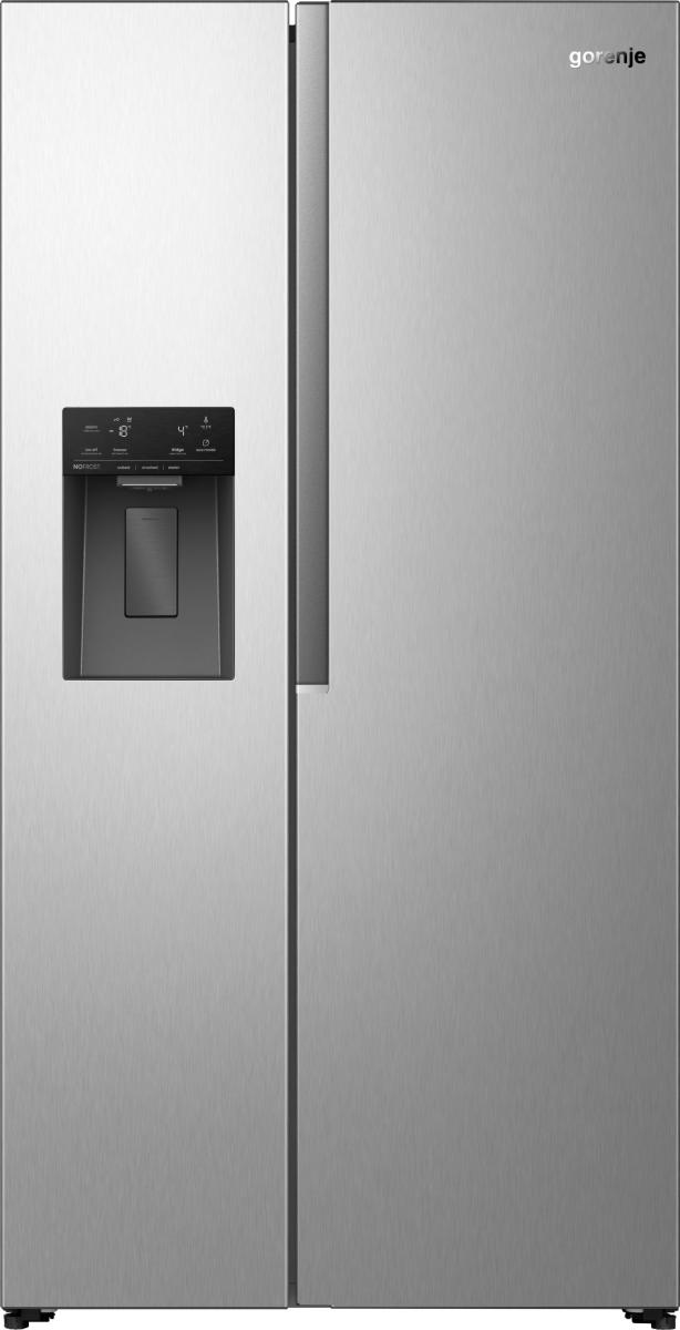 Gorenje NRS917E61X No Frost Plus side by side hűtőszekrény, 347/181L, inverter kompresszor, 91.1x6.5x178.6 cm, ezüst metál szín 