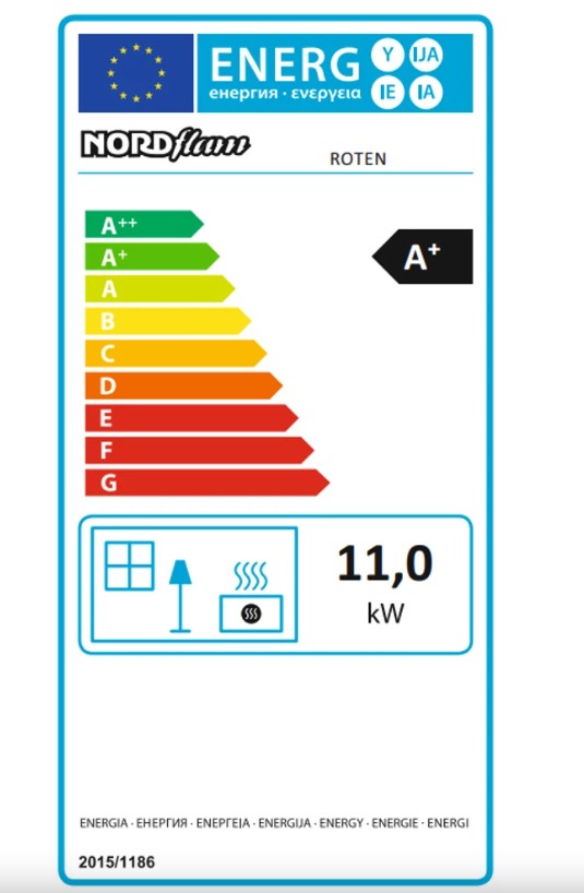 Nordflam Roten beépíthető kandallóbetét 11kW-os 