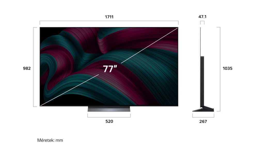LG OLED77C51LA 4K UHD AI Smart OLED TV, 77", 195.58 cm 