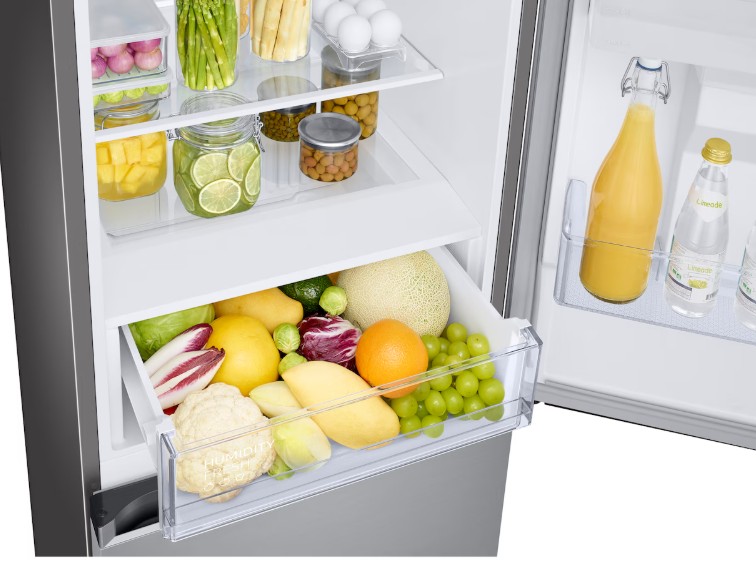 Samsung RB34C652ESA/EF No Frost alulfagyasztós kombinált hűtőszekrény, Wifi, Digitális Inverter Kompresszor, 227/114L, 59.5x65.8x185.3 cm, fémes grafit szín 