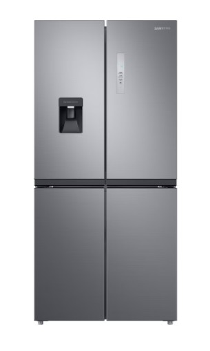 Samsung RF48A401EM9/EO No Frost side by side hűtőszekrény francia ajtós kialakítással, 329/159L, Digitális Inverter Kompresszor, 83.3x74x179.3 cm, matt ezüst szín 
