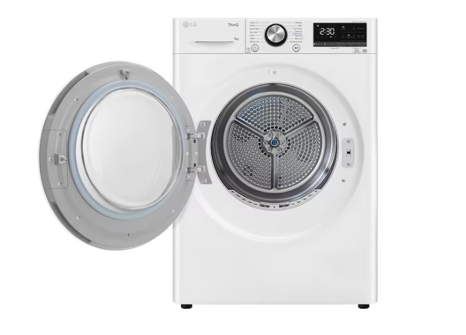 LG RH90V9AV2N hőszivattyús szárítógép, 9 kg, Wifi, inverter motor, 60x66x85 cm