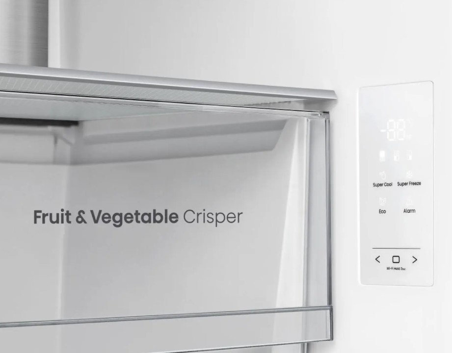 Hisense RQ5P470SAFE Total No Frost side by side hűtőszekrény francia ajtós kialakítással, Wifi, 304/179L, inverter kompresszor, 79.4x69.8x178.5 cm, fekete szín