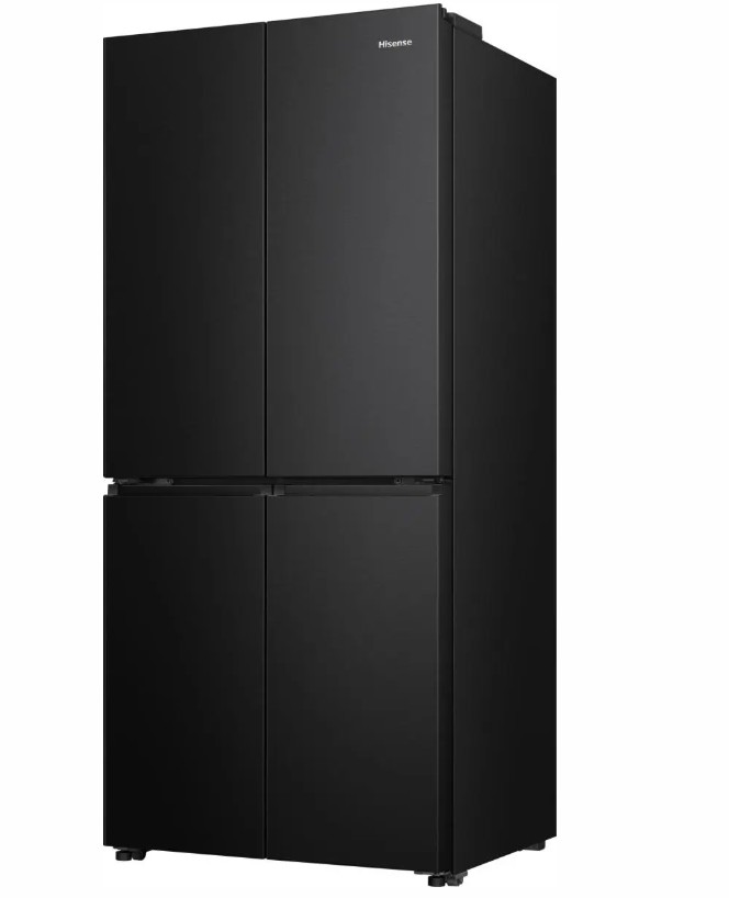 Hisense RQ5P470SAFE Total No Frost side by side hűtőszekrény francia ajtós kialakítással, Wifi, 304/179L, inverter kompresszor, 79.4x69.8x178.5 cm, fekete szín