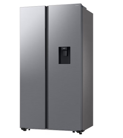 Samsung RS57DG410EM9EO No Frost side by side hűtőszekrény, 370/208L, Digitalis Inverter Kompresszor, Wifi, 91.2x65.4x178 cm, matt ezüst szín