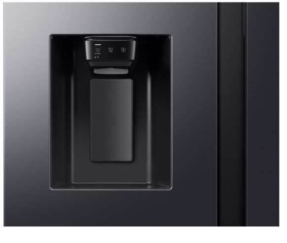 Samsung RS70F64KEFEO side by side hűtőszekrény, 420/220L, AI inverteres kompresszor, Wifi, 91.2x72.6x178.4 cm, fekete DOI szín 