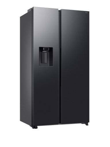 Samsung RS70F64KEFEO side by side hűtőszekrény, 420/220L, AI inverteres kompresszor, Wifi, 91.2x72.6x178.4 cm, fekete DOI szín 