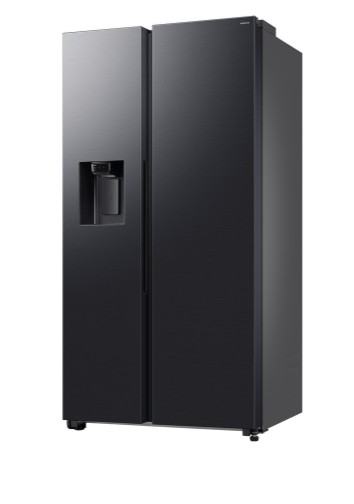 Samsung RS70F64KEFEO side by side hűtőszekrény, 420/220L, AI inverteres kompresszor, Wifi, 91.2x72.6x178.4 cm, fekete DOI szín 