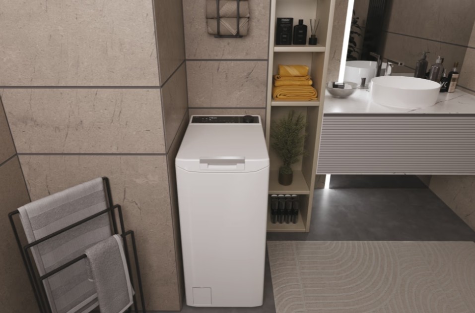 Haier THASN476TM4-S felültöltős mosógép, 7 kg, inverter motor, gőz, Wifi, 40.5x60x86 cm