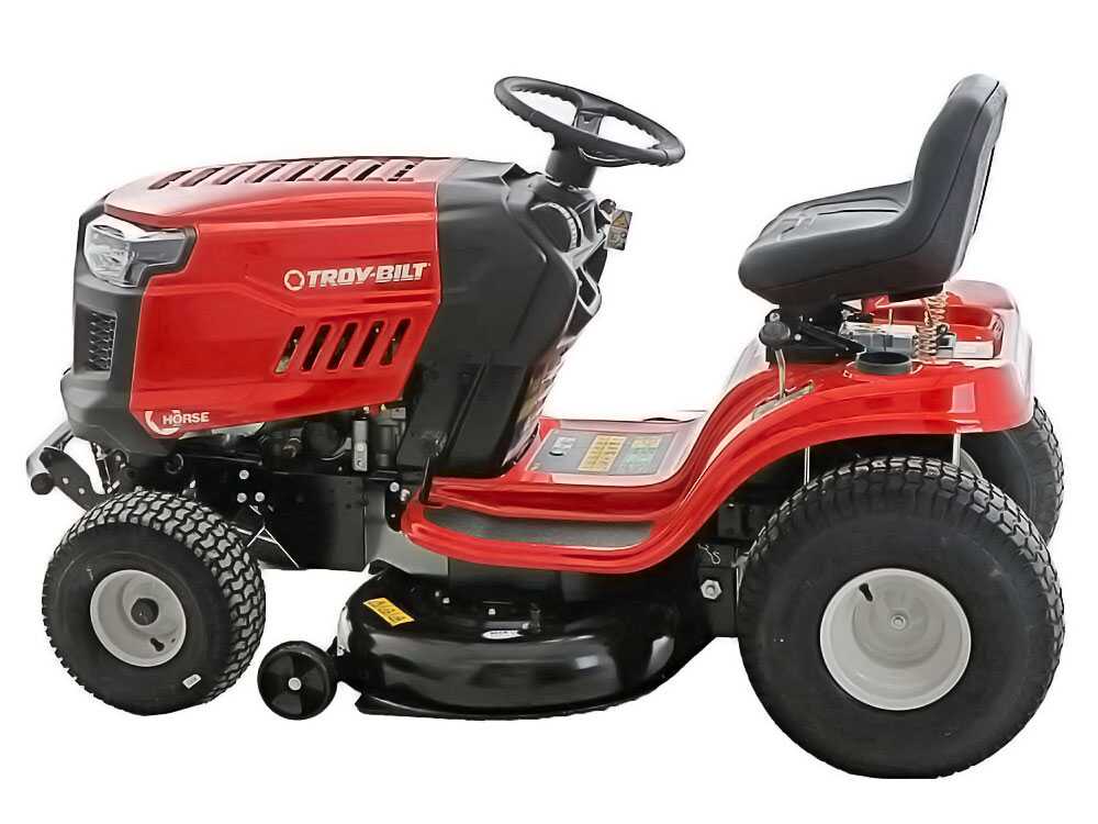 Troy-Bilt, MTD Horse 107T-S AutoDrive oldalkidobós mulcsozós 2 hengeres fűnyíró traktor 107 cm, 11,4 kW