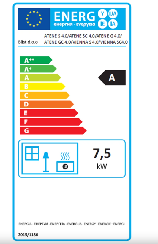 Warnex Vienna S 4.0 csempés kandalló 7.5 kW 