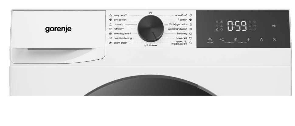 Gorenje WDG2PS954A1D2 mosó-szárítógép, 9/5 kg, inverter motor, 59.5x47x84.5 cm