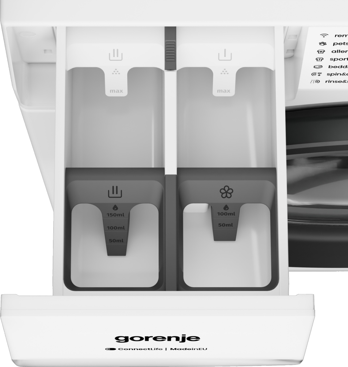 Gorenje WG484A31 elöltöltős mosógép, 8 kg, 1400 fordulat, gőz, Wifi, 60x54x85 cm