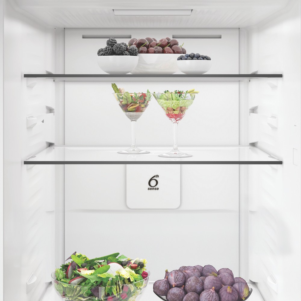 Whirlpool WHK 22412 X5EA Total No Frost alulfagyasztós kombinált hűtőszekrény, 297/118L, 59.5x67.3x203.5 cm, inox szín
