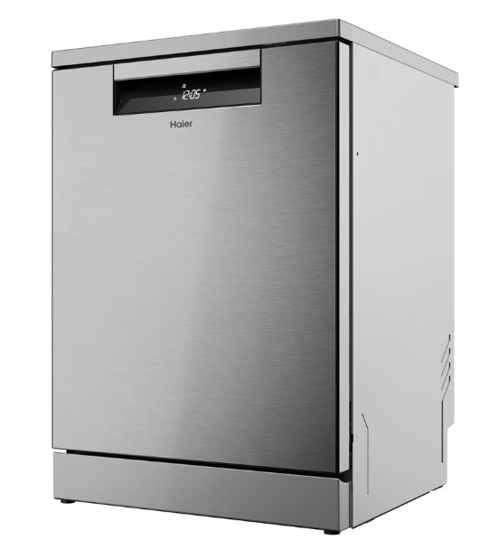 Haier XF 4A4M4BX mosogatógép, 14 teríték, Bio Led fertőtlenítő fénnyel, 3 kosár, Wifi, automatikus ajtónyitás, inverter motor, 59.7x59.8x85 cm, inox szín 