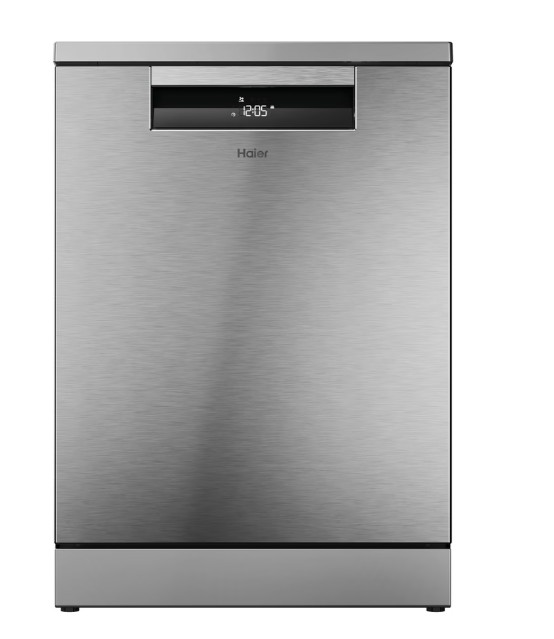 Haier XF 4A4M4BX mosogatógép, 14 teríték, Bio Led fertőtlenítő fénnyel, 3 kosár, Wifi, automatikus ajtónyitás, inverter motor, 59.7x59.8x85 cm, inox szín 
