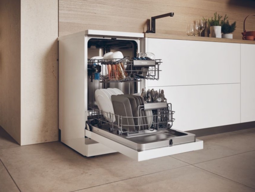 Haier XF0C3TB0FW mosogatógép, 10 teríték, Wifi, inverter motor, automatikus ajtónyitás, 44.8x60.5x84.6 cm