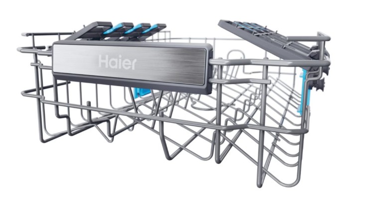 Haier XF1C3TB1FX mosogatógép, 11 teríték, Wifi, inverter motor, 3 kosár, automatikus ajtónyitás, 44.8x60.5x84.6 cm, inox