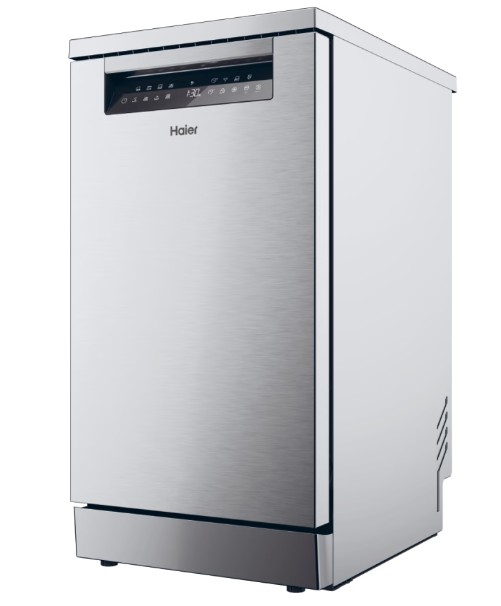 Haier XF1C3TB1FX mosogatógép, 11 teríték, Wifi, inverter motor, 3 kosár, automatikus ajtónyitás, 44.8x60.5x84.6 cm, inox
