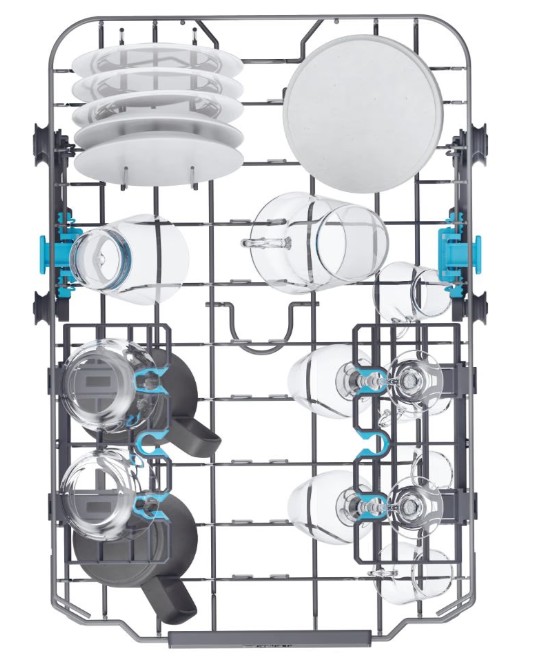 Haier XF1C3TB1FX mosogatógép, 11 teríték, Wifi, inverter motor, 3 kosár, automatikus ajtónyitás, 44.8x60.5x84.6 cm, inox