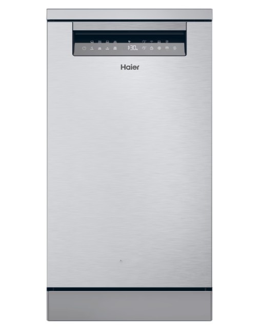 Haier XF1C3TB1FX mosogatógép, 11 teríték, Wifi, inverter motor, 3 kosár, automatikus ajtónyitás, 44.8x60.5x84.6 cm, inox