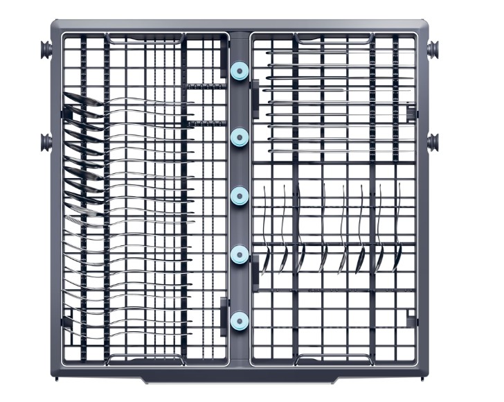 Haier XU 4A4M4PSX pult alá építhető kezelőpaneles mosogatógép,  inox gyári előlappal, 14 teríték, Wifi, inverter motor, 3 kosár, automatikus ajtónyitás, 59.7x55.5x81.8 cm