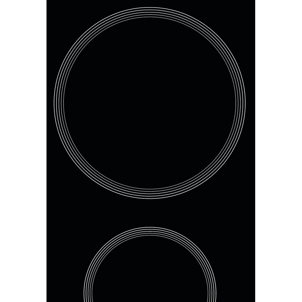Whirlpool AKT 360/IX beépíthető dominó üvegkerámia  főzőlap, 28x51x5.2 cm, fekete szín 