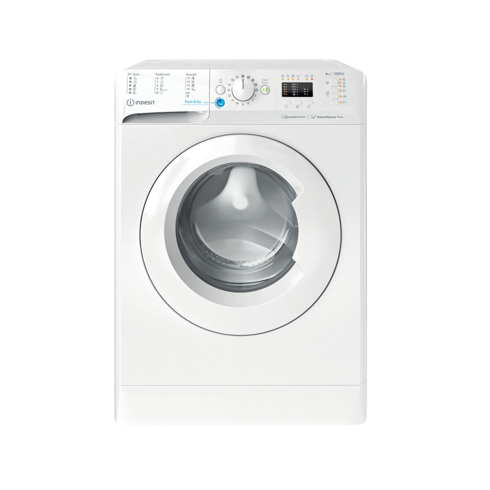 Indesit BWSA 61294 W EU N elöltöltős mosógép, 6 kg, inverter motor, 59.5x42.5x85 cm