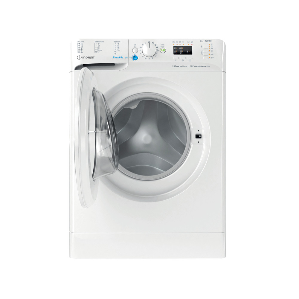 Indesit BWSA 61294 W EU N elöltöltős mosógép, 6 kg, inverter motor, 59.5x42.5x85 cm