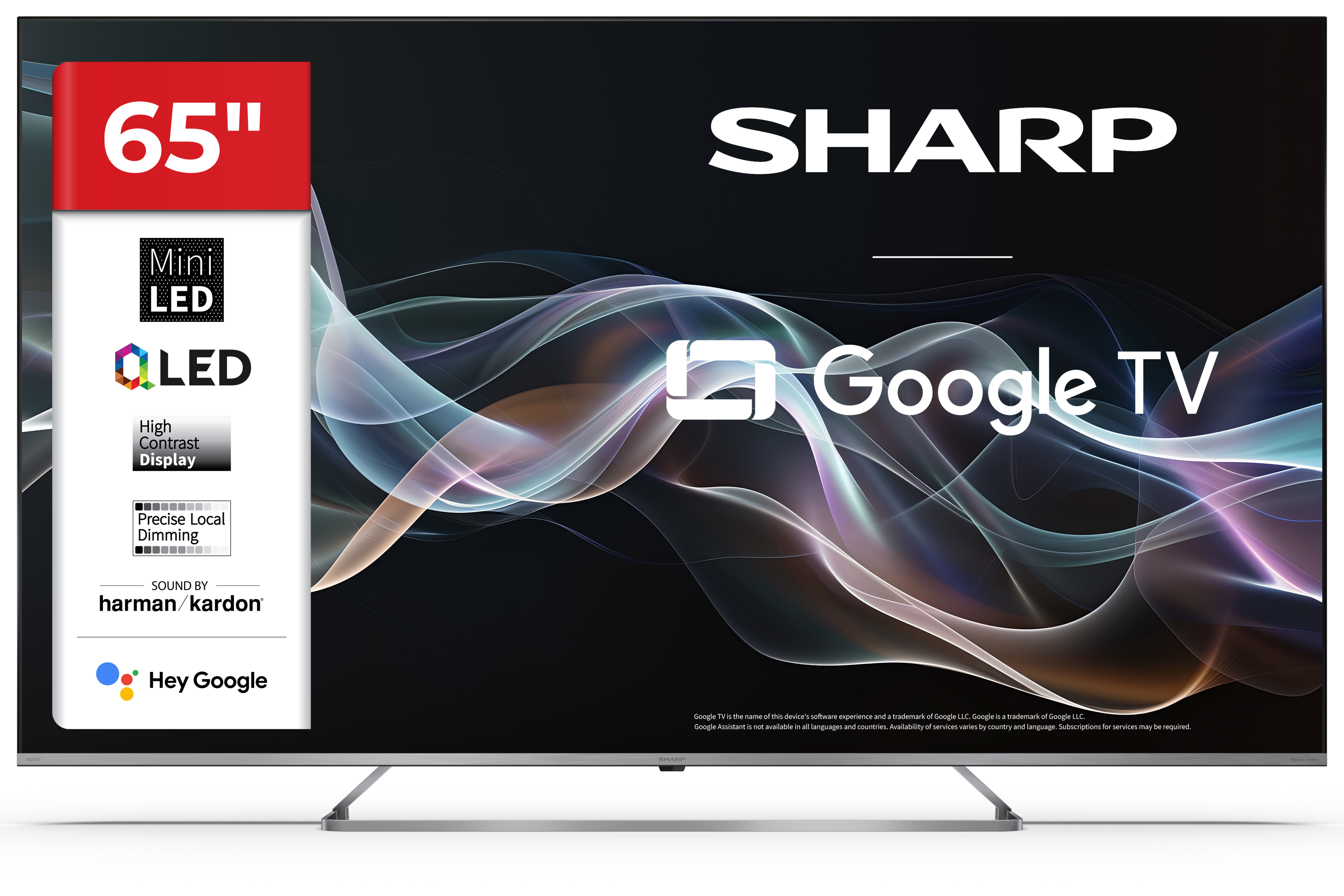 Sharp 65JP7265E 4K UHD Smart QLED MiniLED TV, 65", 165.1 cm 