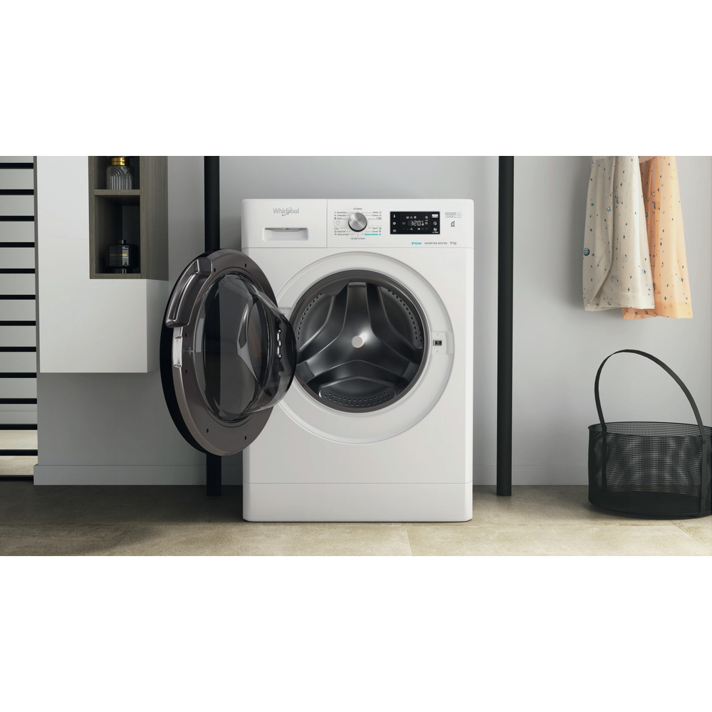 Whirlpool FFB 8458 BV EE elöltöltős mosógép, 8 kg, inverter motor, gőz, 59.5x63x84.5 cm