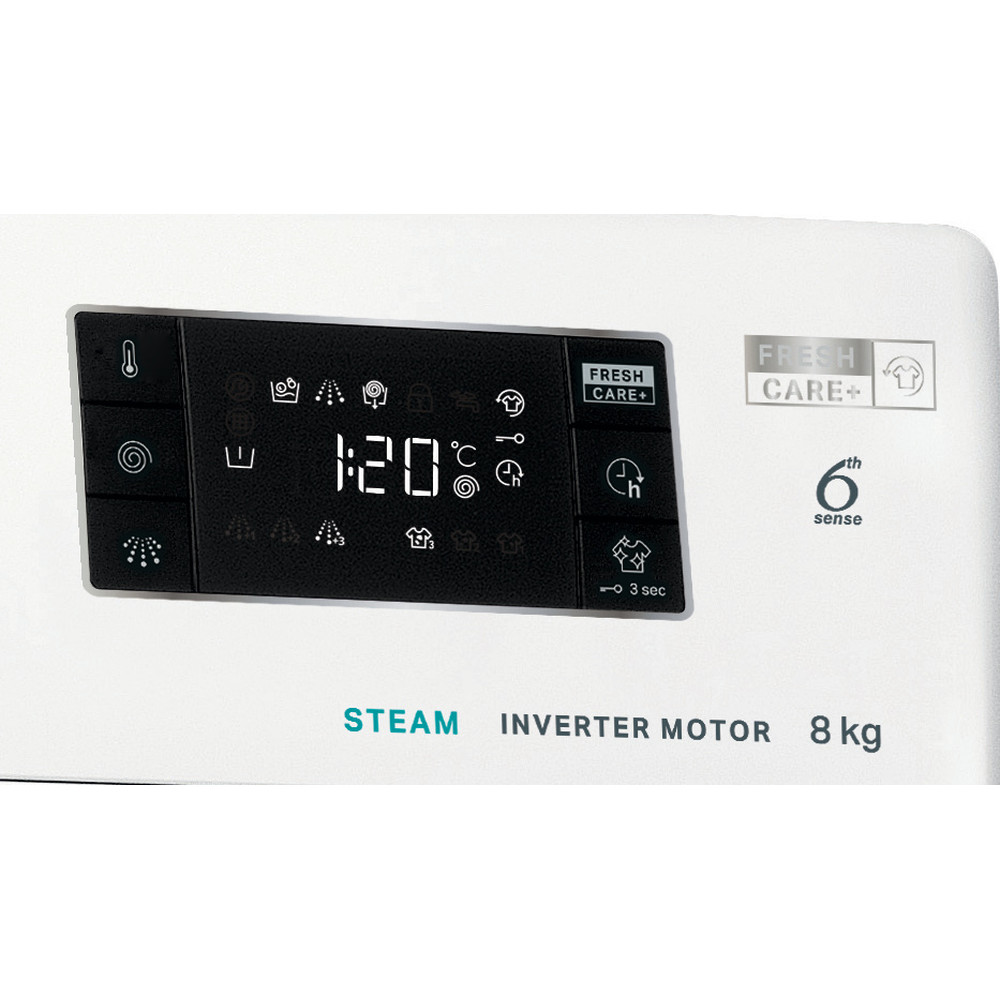 Whirlpool FFB 8458 BV EE elöltöltős mosógép, 8 kg, inverter motor, gőz, 59.5x63x84.5 cm