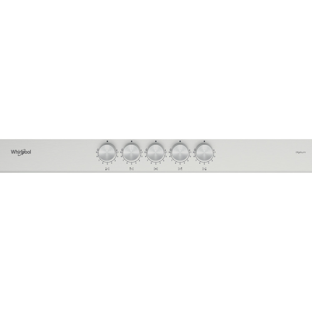 Whirlpool GMWL 728/IXL beépíthető gáz főzőlap, 73x51x4.1 cm, 5 gázégő, wok égőfej, inox ixelium szín