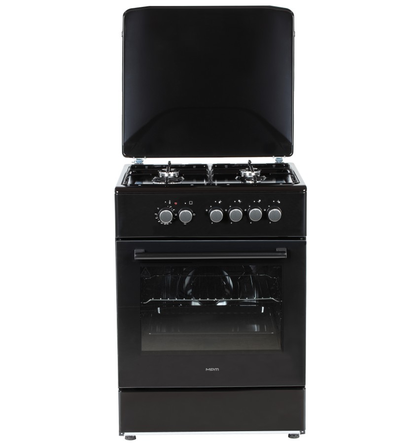 MPM MPM-66-KGE-13B kombinált tűzhely, 70L, 60x60x85 cm, fekete szín 