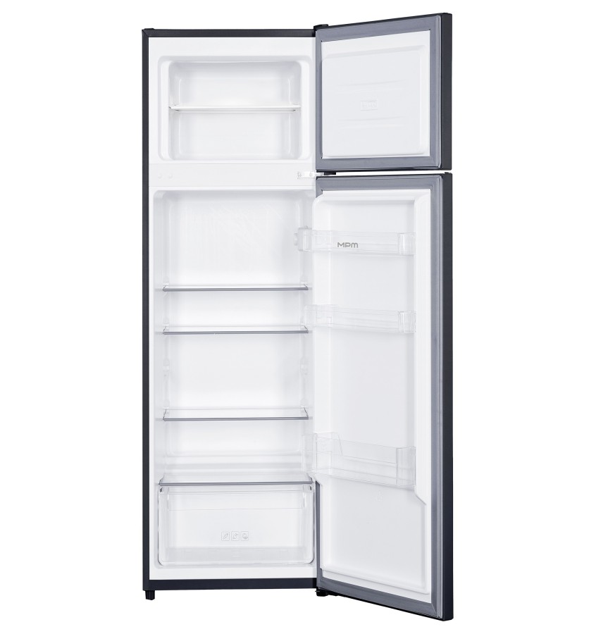 MPM MPM-249-CZ-50 felülfagyasztós kombinált hűtőszekrény, 198/50L, 55x58x165.5 cm, sötét inox szín 