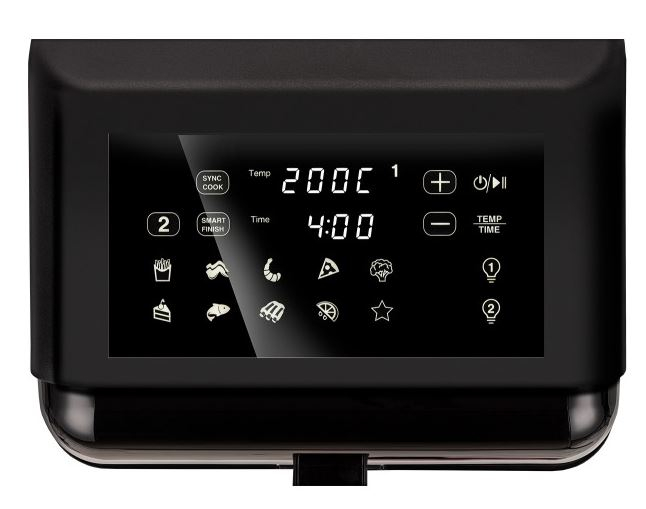 MPM MPM-MFR-13 forrólevegős sütő, Air Fryer, 12L, fekete szín 