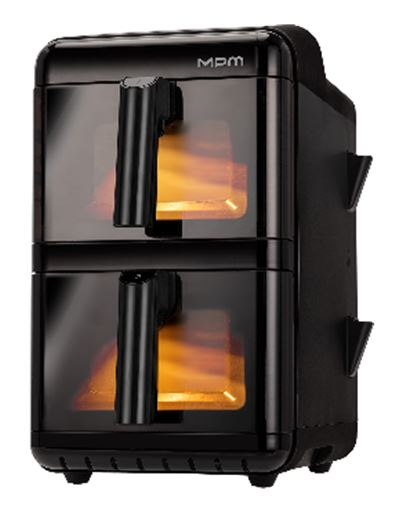 MPM MPM-MFR-13 forrólevegős sütő, Air Fryer, 12L, fekete szín 
