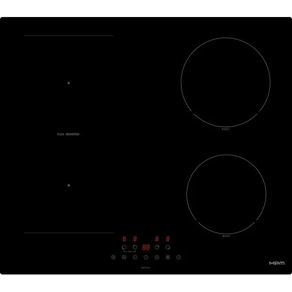 MPM MPM-60-IM-15 beépíthető indukciós kerámialap, 59x6.2x52 cm, fekete szín 