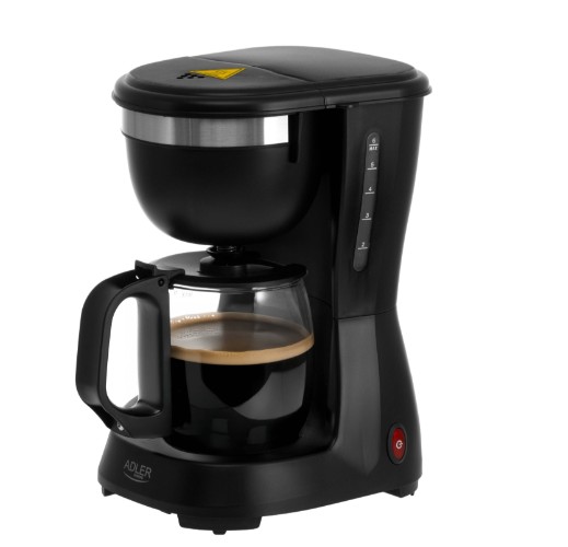 Adler AD4381 filteres tea-kávéfőző, 0.6L, 600W, fekete szín 