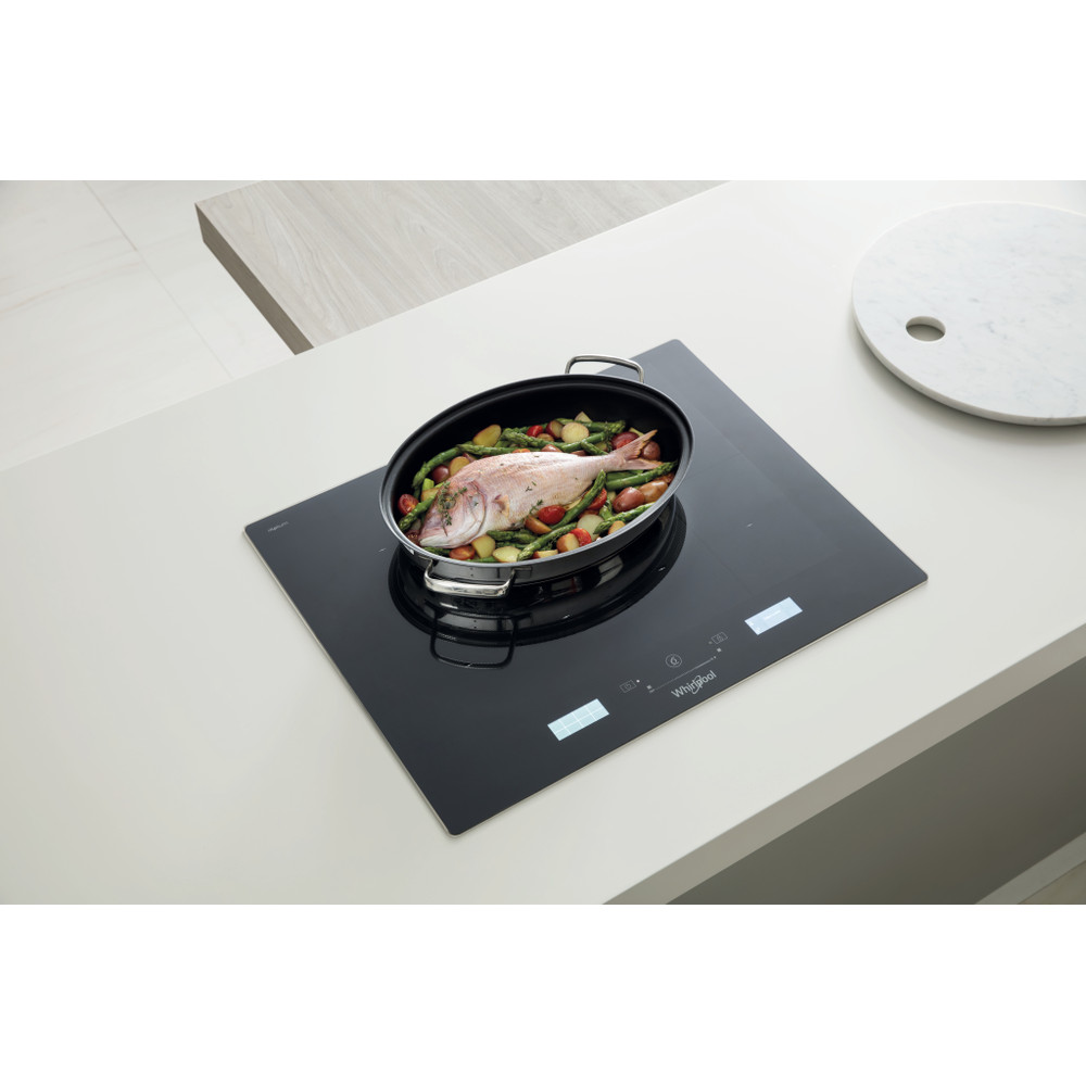 Whirlpool SMP 658C/BT/IXL beépíthető indukciós kerámialap, 65x51x5.4 cm, fekete szín