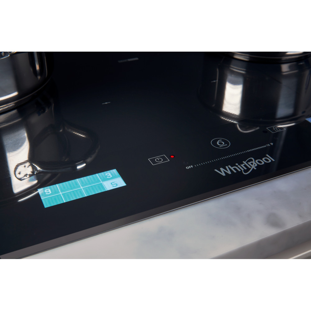 Whirlpool SMP 658C/BT/IXL beépíthető indukciós kerámialap, 65x51x5.4 cm, fekete szín