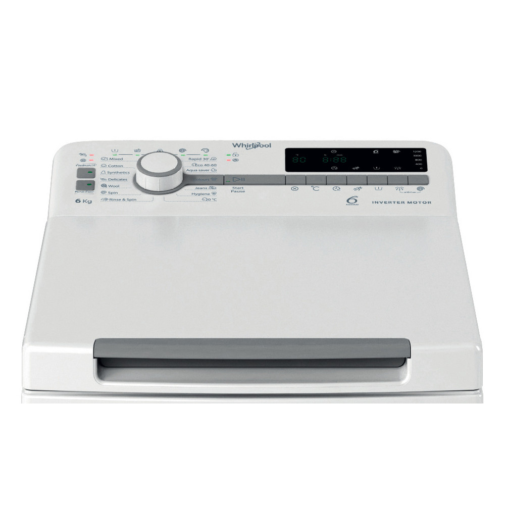 Whirlpool TDLRG 6261BS EU/N felültöltős mosógép, 6 kg, inverter motor, 40x60x90 cm 