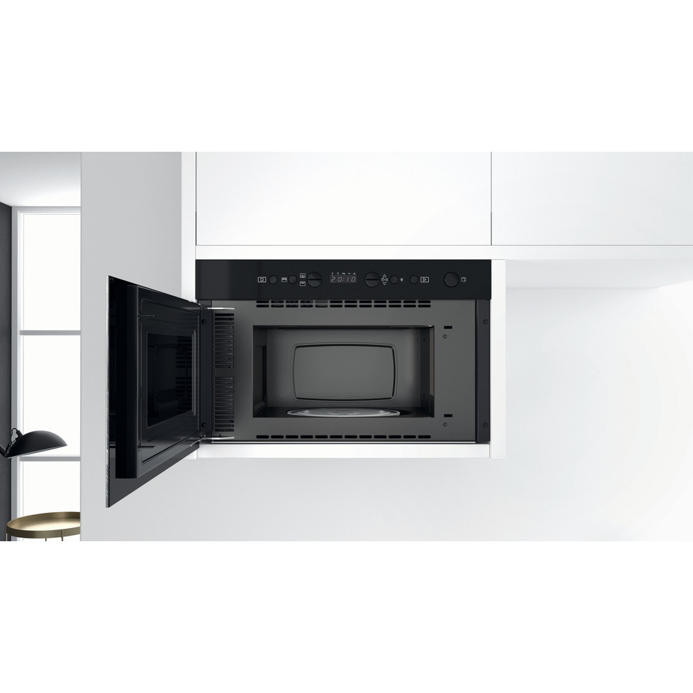 Whirlpool W9 MN840 IXL beépíthető mikrohullámú sütő, 750W, 22L, 59.5x32x38.2 cm, inox szín