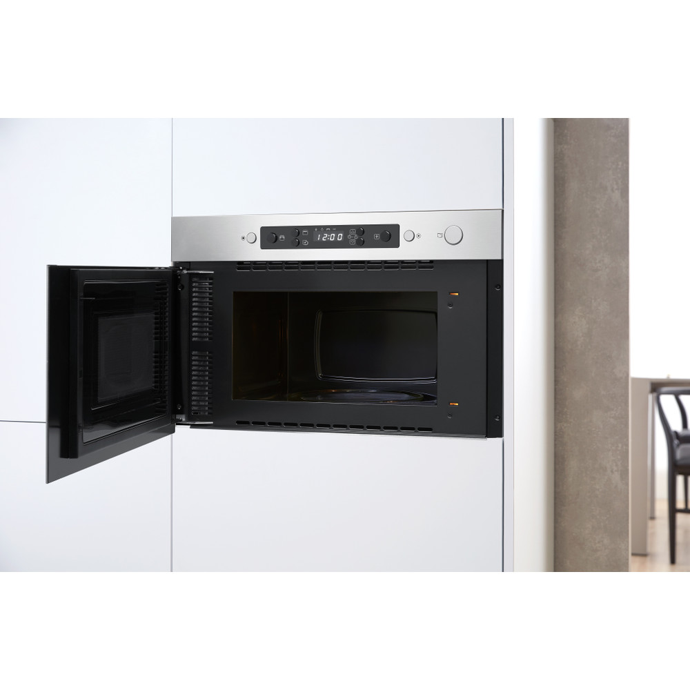 Whirlpool W9 MN840 IXL beépíthető mikrohullámú sütő, 750W, 22L, 59.5x32x38.2 cm, inox szín