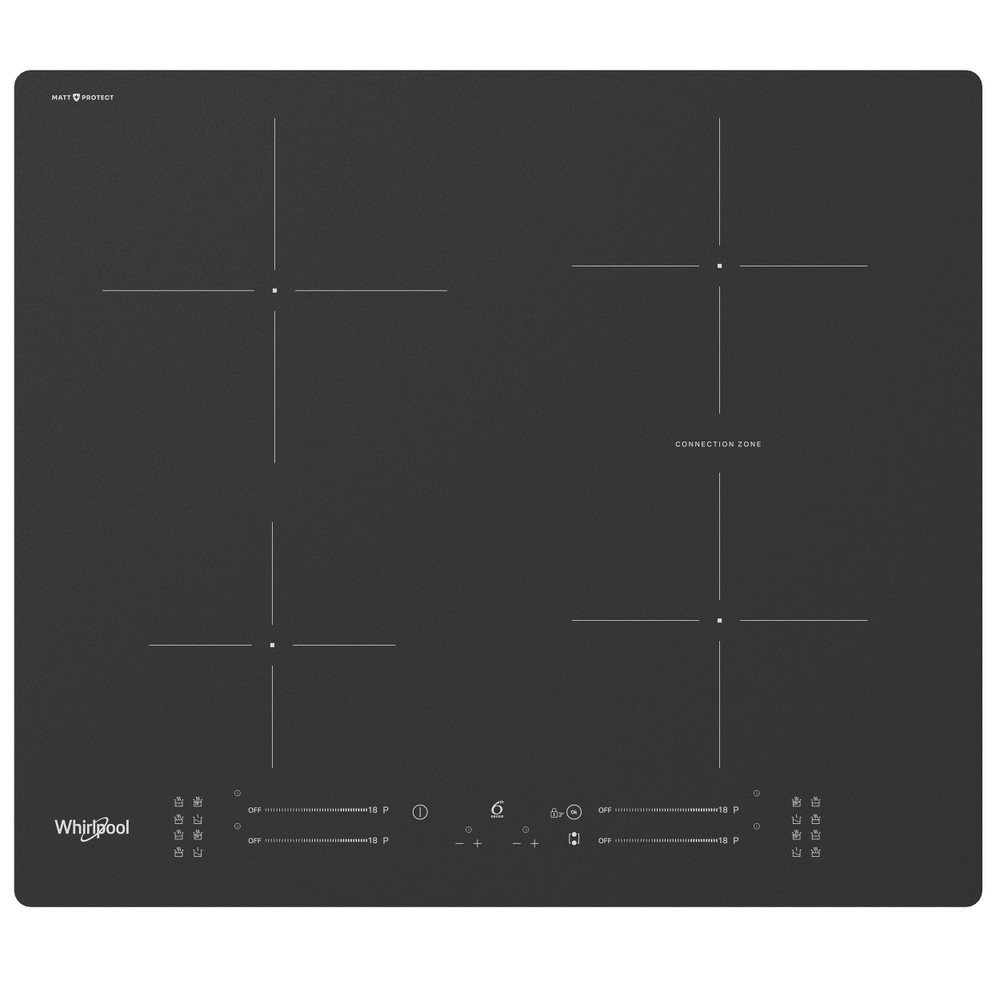 Whirlpool WB S2560 NE BM beépíthető indukciós kerámialap, 59x51x5 cm, fekete szín 