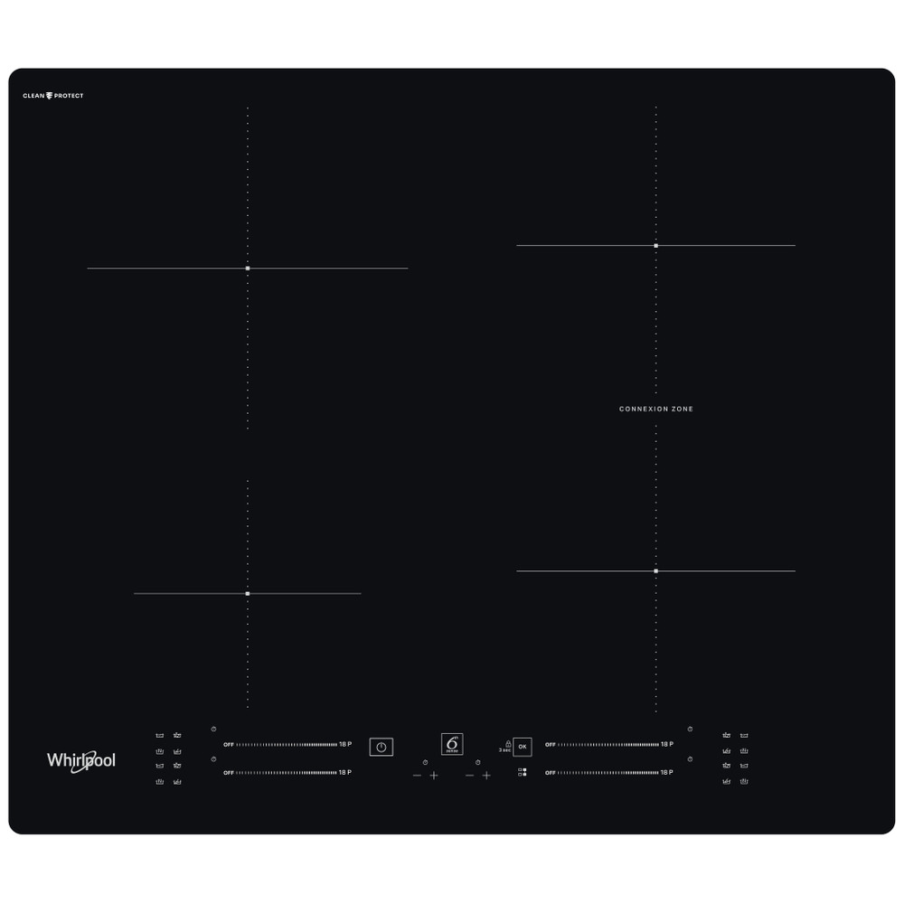 Whirlpool WB S4360 CPNE beépíthető indukciós kerámialap, 59x51x5.4 cm, fekete szín 