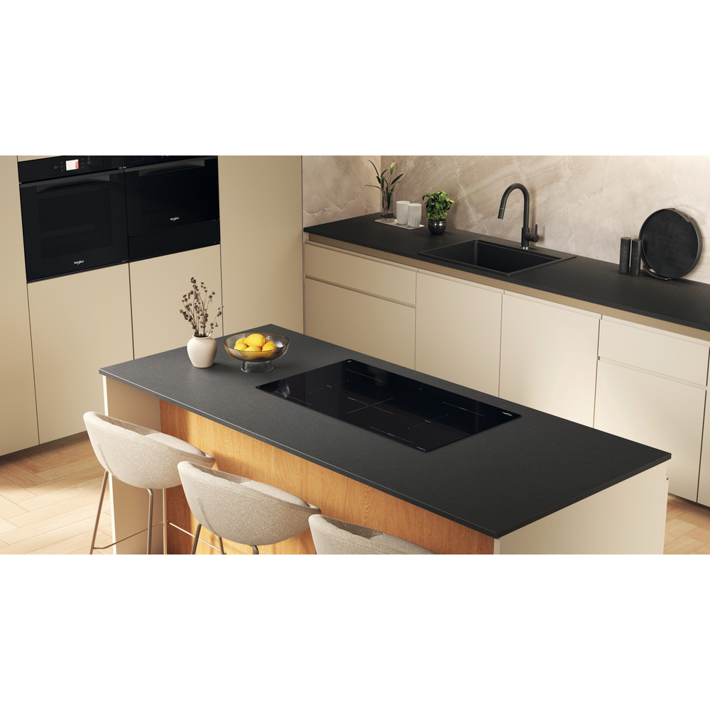 Whirlpool WEX9024DCFF beépíthető indukciós kerámialap, 100x57x5.4 cm, fekete szín