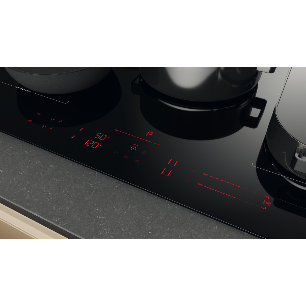 Whirlpool WEX9024DCFF beépíthető indukciós kerámialap, 100x57x5.4 cm, fekete szín