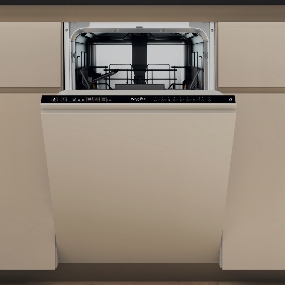 Whirlpool WH2IC10BS7LA0 teljesen beépíthető mosogatógép, automatikus ajtónyitás, 10 teríték, 44.8x55.5x82 cm