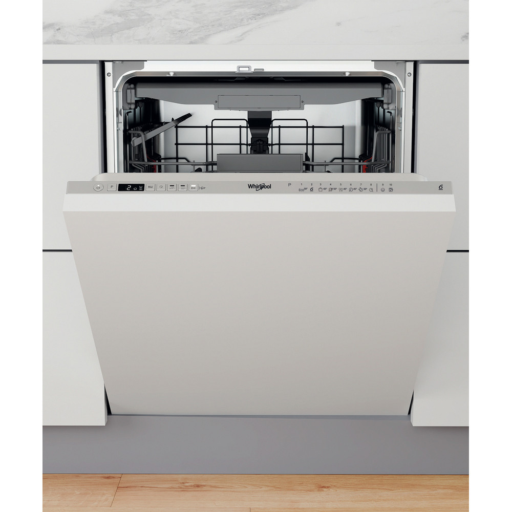 Whirlpool WH4IFB14BN6S teljesen beépíthető mosogatógép, 14 teríték, 3 kosár, 59.8x55.5x82 cm